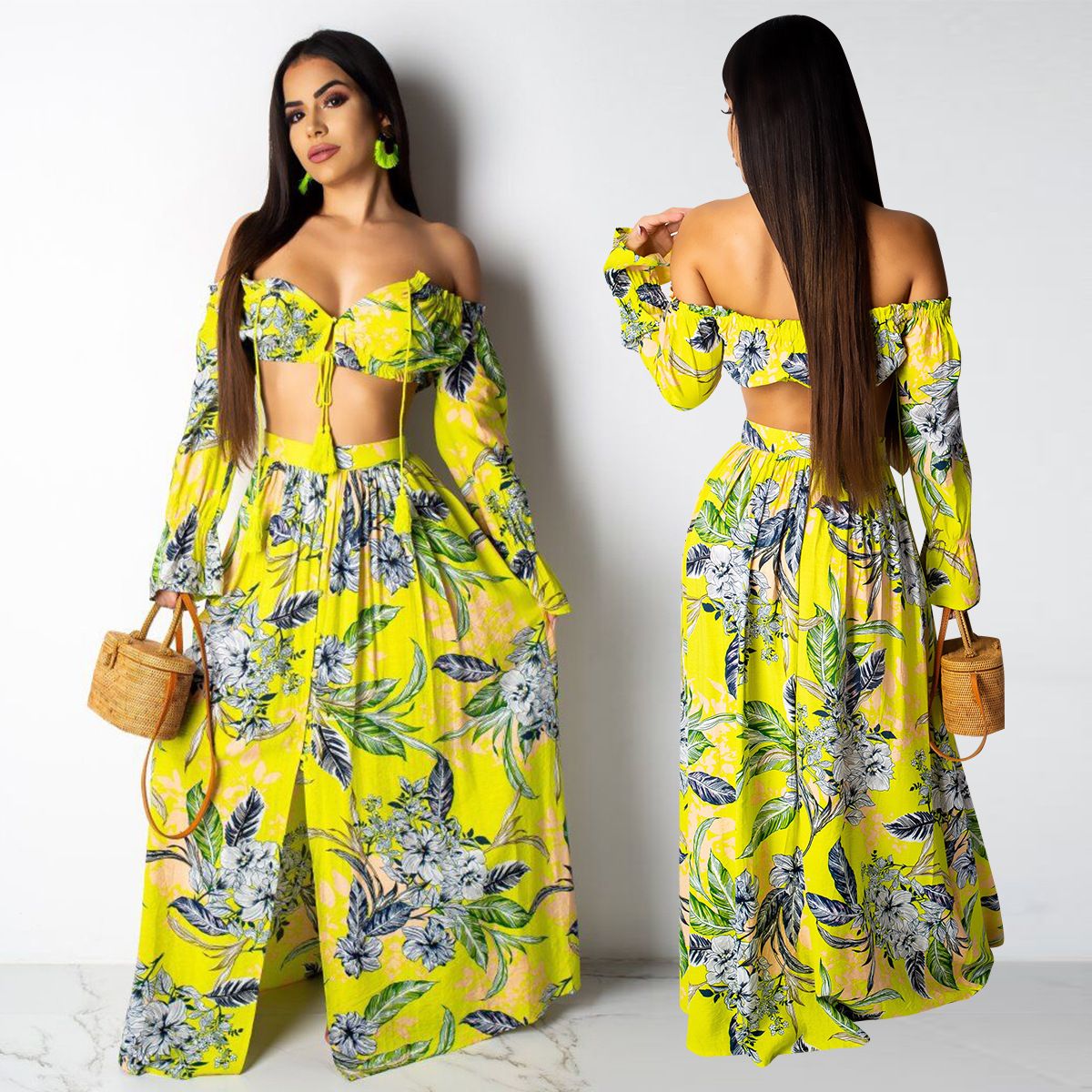 2 piece summer maxi dress