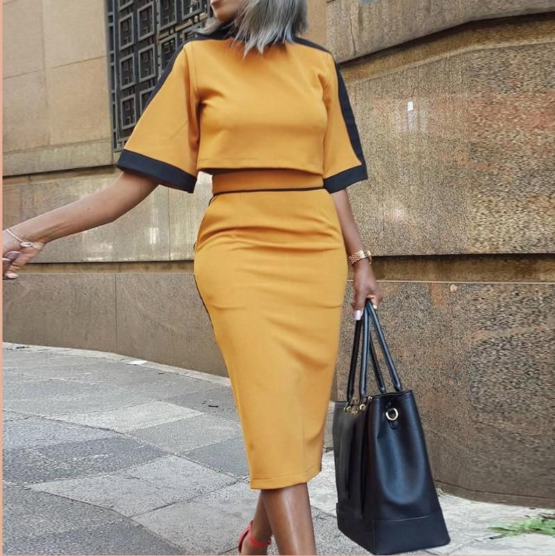 two piece midi skirt set