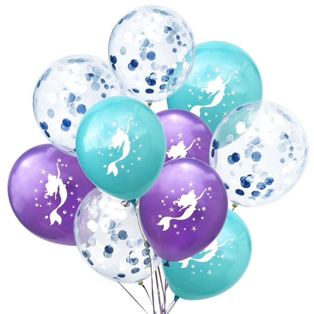 Little Mermaid Balloons Multicolor Confetti Balloon Wedding