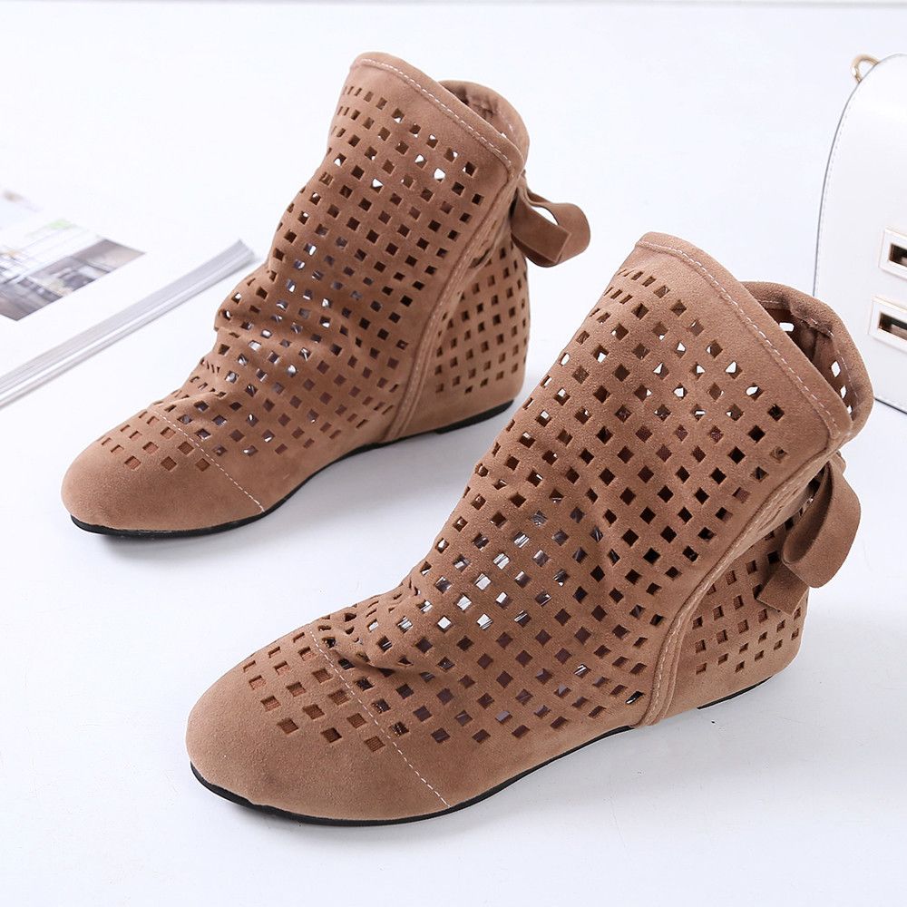 Sinwo Women Ankle Boots Shoes Flat Low Hidden Wedges Cutout Ankle Boots Casual Shoes Cute Booties Sinwo Women Ankle Boots Shoes Flat Low Hidden Wedges Cutout Ankle Boots Casual Shoes Cute Booties