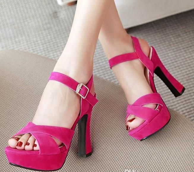 Hot pink cross strap