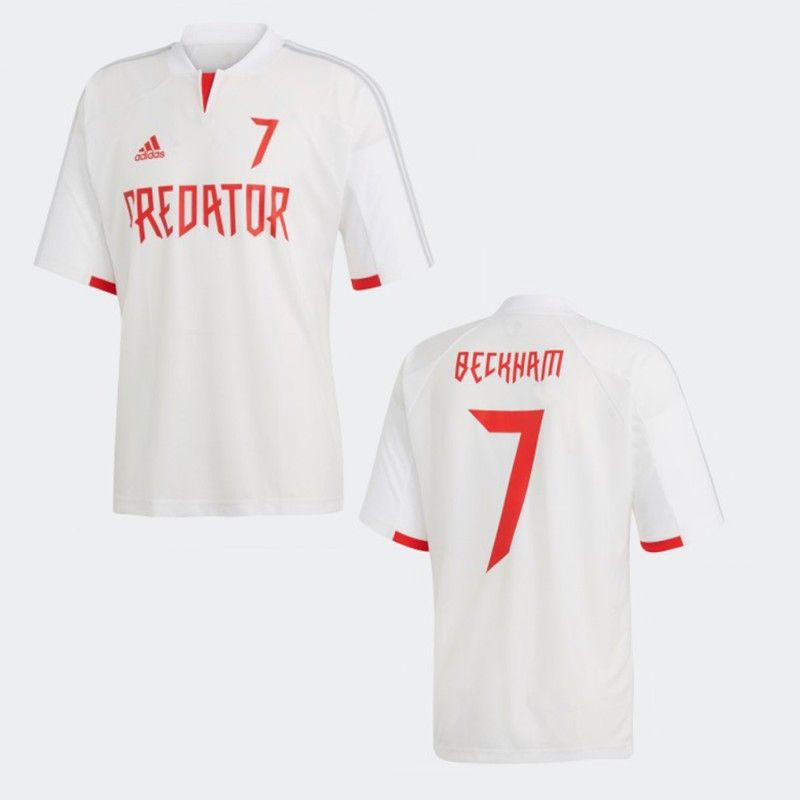 Adidas Men Predator David Beckham Jersey (White / Clear Grey)