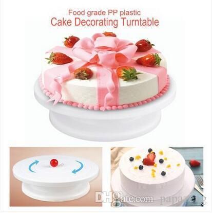 Acheter Ventes Chaudes En Gros Livraison Gratuite Gateau Decoration Platine Vinyle Table Pratique Rotation Disque Non Slip Baking Tool De 7 87 Du Mamazemg Fr Dhgate Com