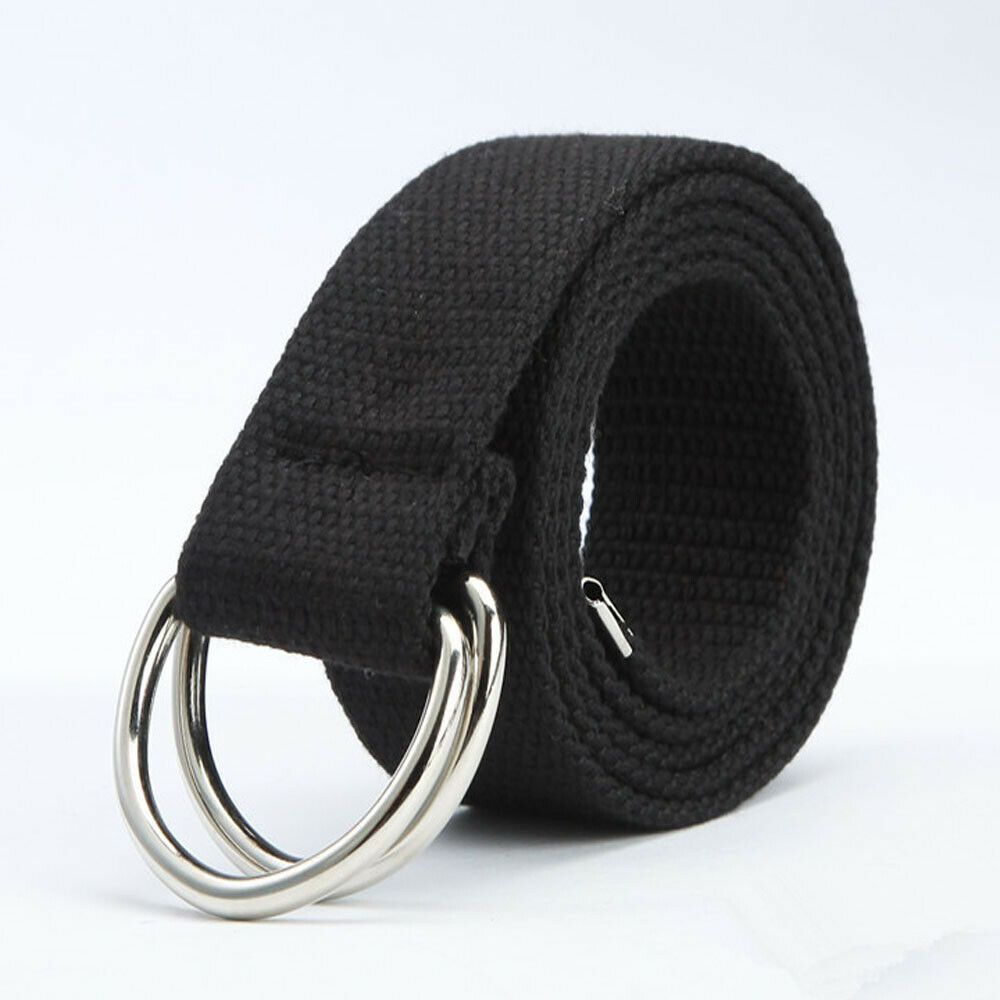 Cinturón De Lona De Algodón Para Hombres Y Mujeres Con Negra Cinturón De Lona De Algodón Para Hombres Y Mujeres Con Negra
