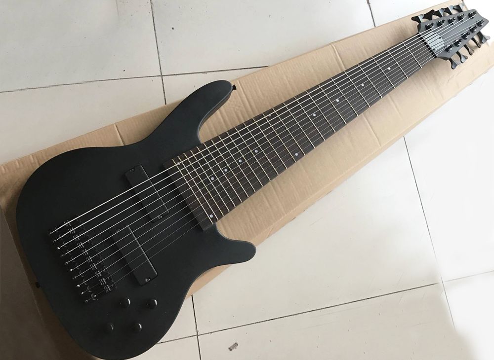 Compra 10 Cuerdas Mate Negro Cuello A Través Del Cuerpo Bajo Eléctrico Con  2 Pastillas, Palisandro, 24 Trastes, Se Puede Personalizar Como Solicitud  Barato | Entrega Rápida Y Calidad | Es.Dhgate