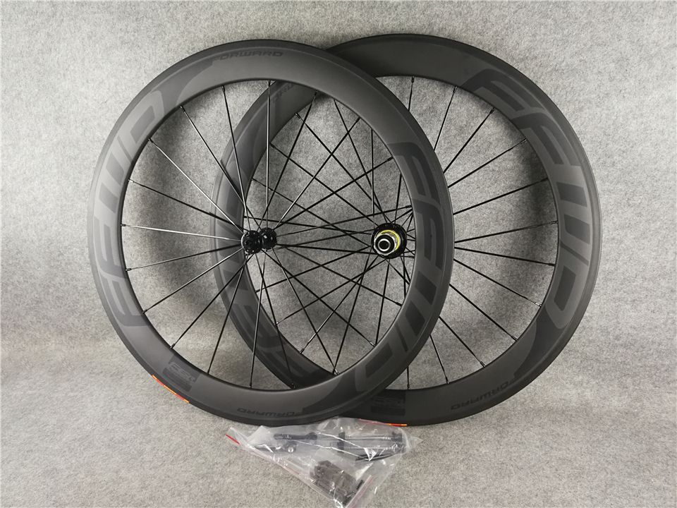 60mm Depth Clincher Full Farbon Wheels Road Bike Bicycle Wheelset UD Matte 700C