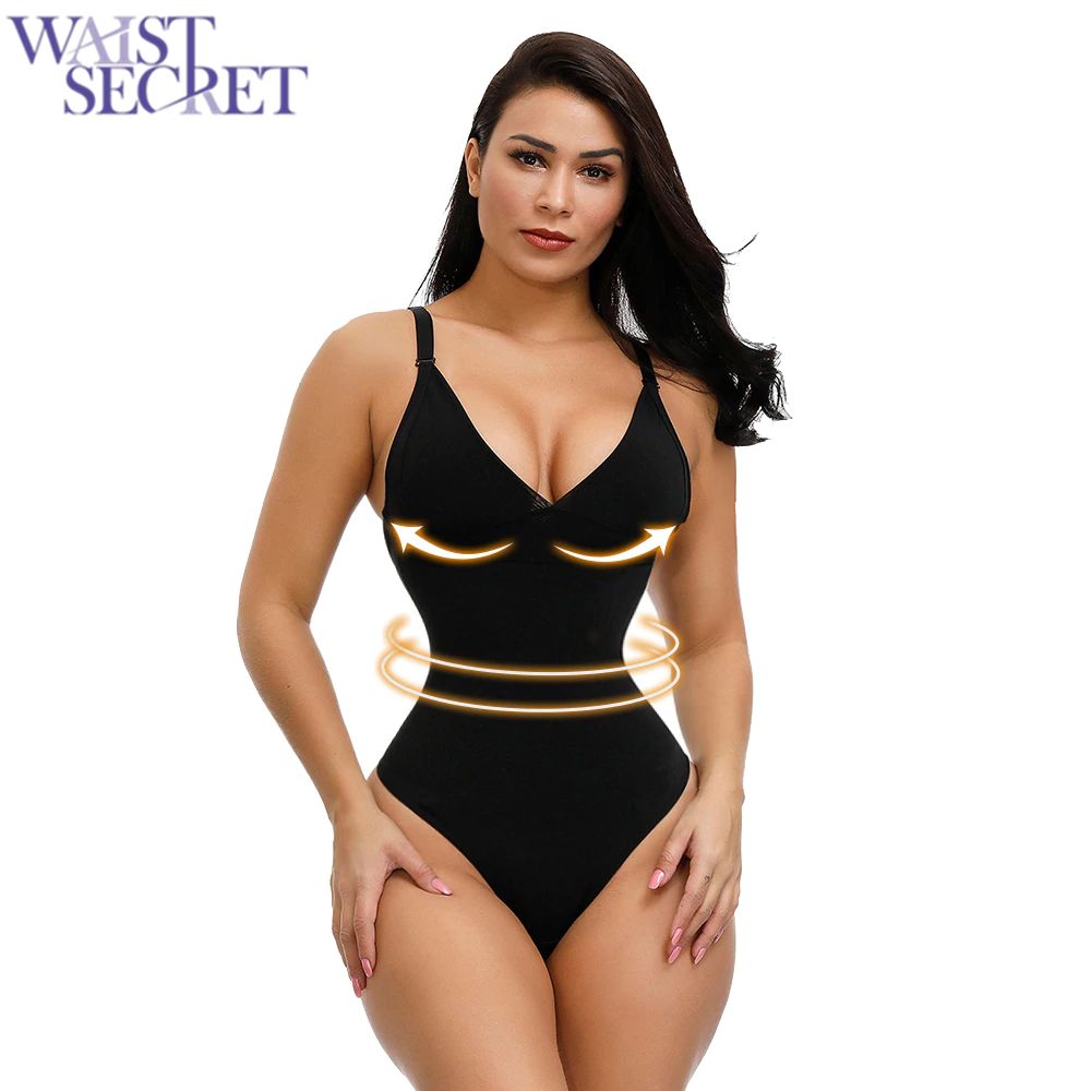 Discount WAIST SECRET Women Slimming Shapewear Bodysuits Body Shaper Thong Shapewear Panty