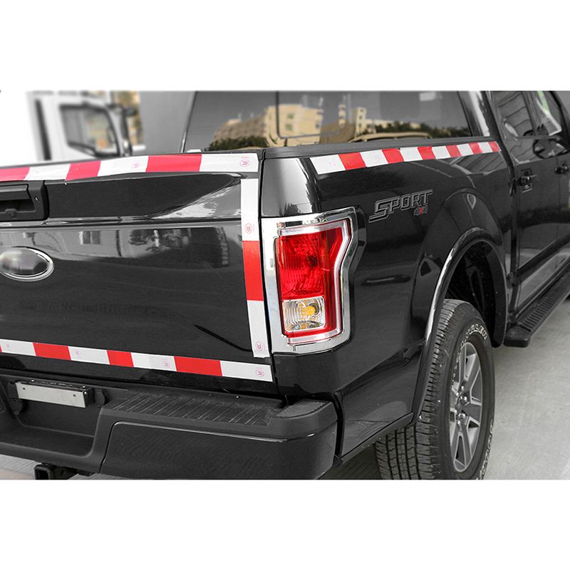 2pcs Tail Light Rear Lamp Panel Frame Decor Cover Trim For For Ford F-150 2016+