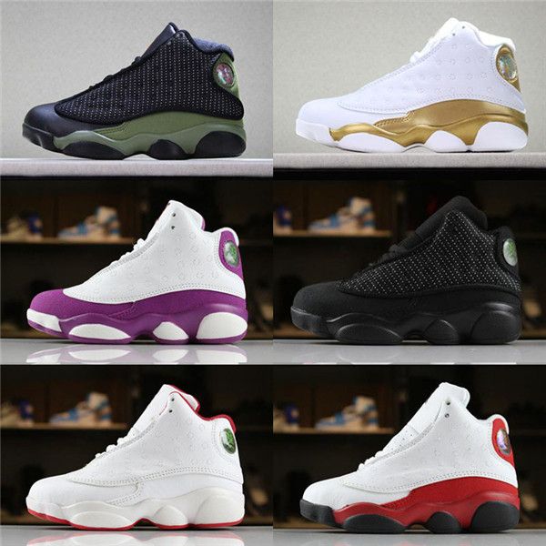 Compre Nike Air Jordan 13 Retro 13 Niños, Zapatos De Baloncesto, Rosa,  Blanco, Amor, Respeto, Negro, Real, Azul Real, Trigo, Burdeos, Oliva,  Joven, Niño, Niña, Niño, 13 S, Eur28 35. A 56,44