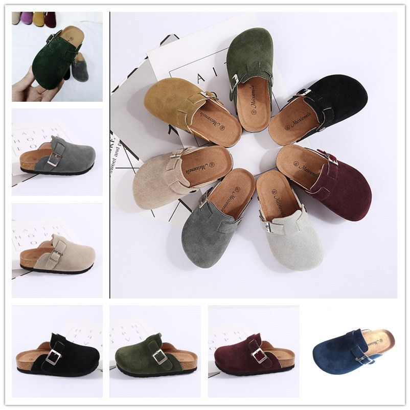 wool cork slippers
