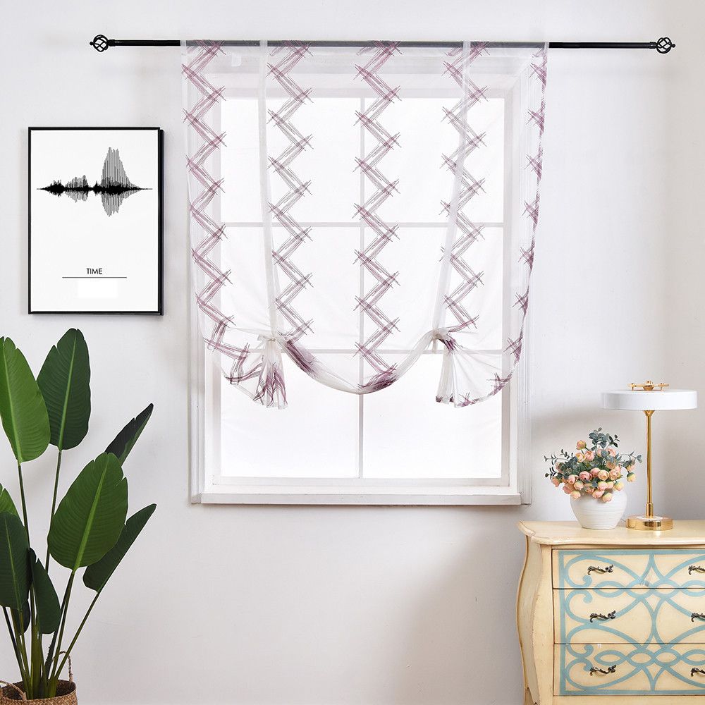 compre tratamiento de la puerta de tul corto romana cortinas persianas bolsillo de rod elegante cocina bordado cortina de ventana decoracion cenefas a