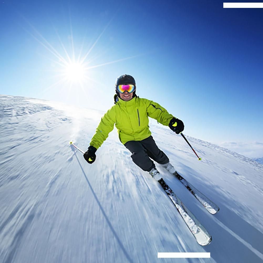 skiing with sunglasses