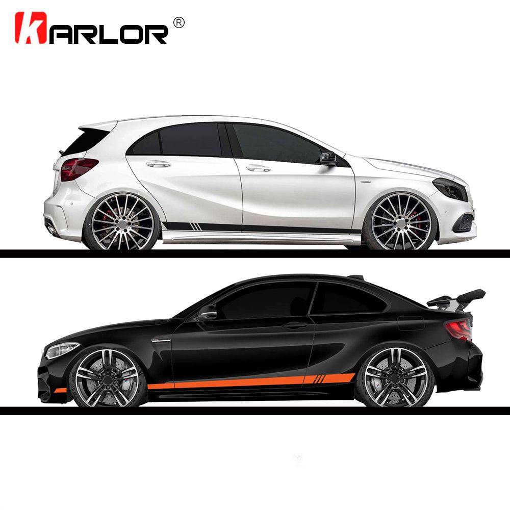 2021 220x8cm Stripe Style Side Stripes Car Both Body Stickers Decal Car Wrap Vinyl Film Automobiles Products Car Accessories From Myaunt001 28 43 Dhgate Com