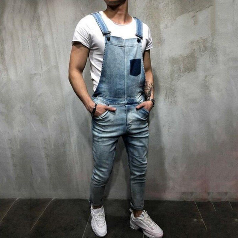 Acheter Marque Hommes Vintage Jeans Combinaisons En Difficulte Denim Bavoir Salopette Homme Jarretelles Pantalon 2019 New Casual Jeans Jumpsuit Haute Qualite De 17 64 Du Yujian18 Fr Dhgate Com