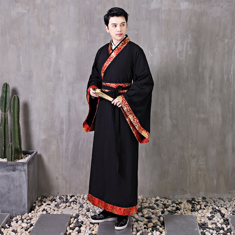 Compra Chino Antiguo Hombre Robe Hanfu Cosplay Negro Para Vestuario  Tradicional Masculino Show TV Película Etapa Rendimiento Desgaste Barato |  Entrega Rápida Y Calidad | Es.Dhgate