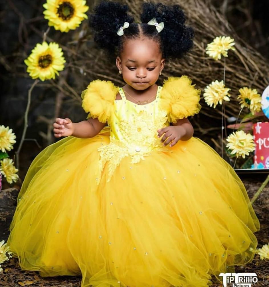 Flower Girl Yellow Gowns