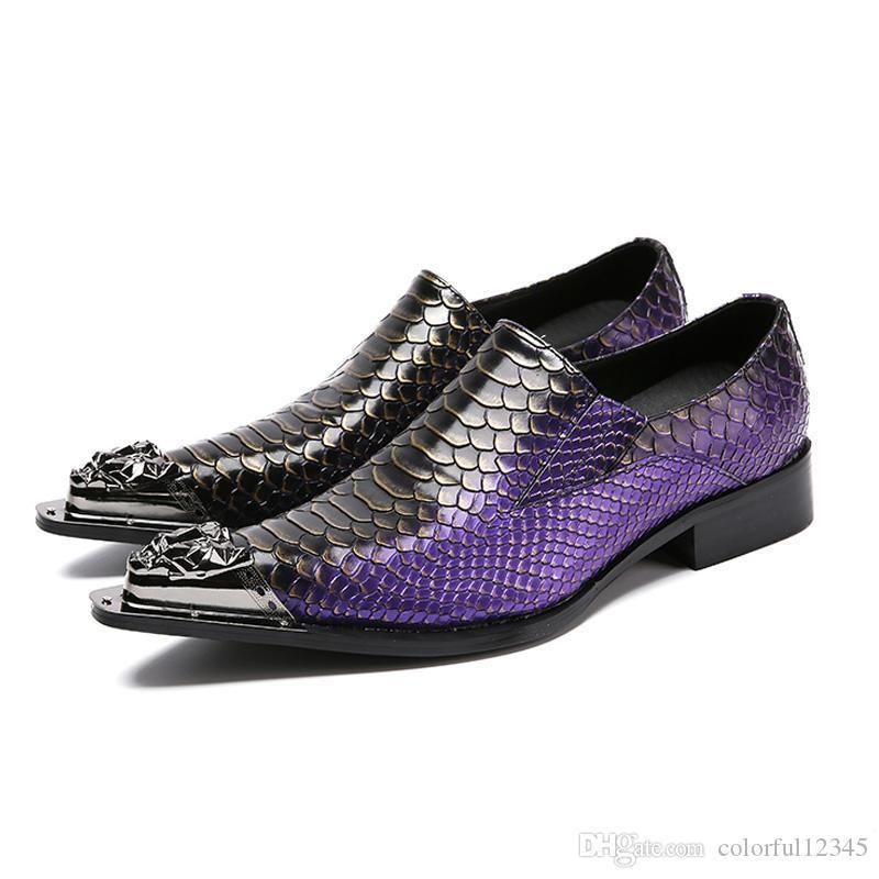 mens purple dress boots