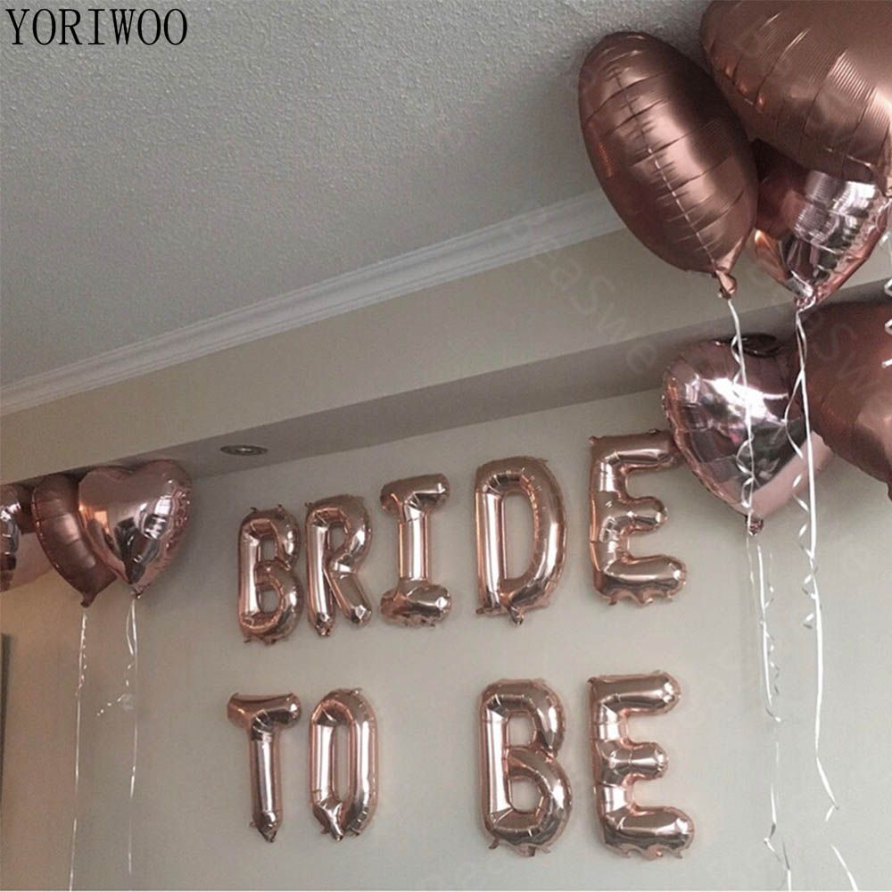 Yoriwoo 16inch Rose Gold Bride To Be Ballons Foil Letter Balloons Wedding Bachelorette Party Decorations Hen Party Accessories Discount Party Supplies Online Discount Party Supply From Totwo10 7 46 Dhgate Com