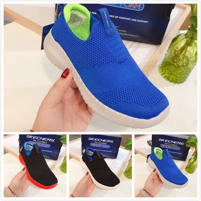 sandale skechers enfant bleu