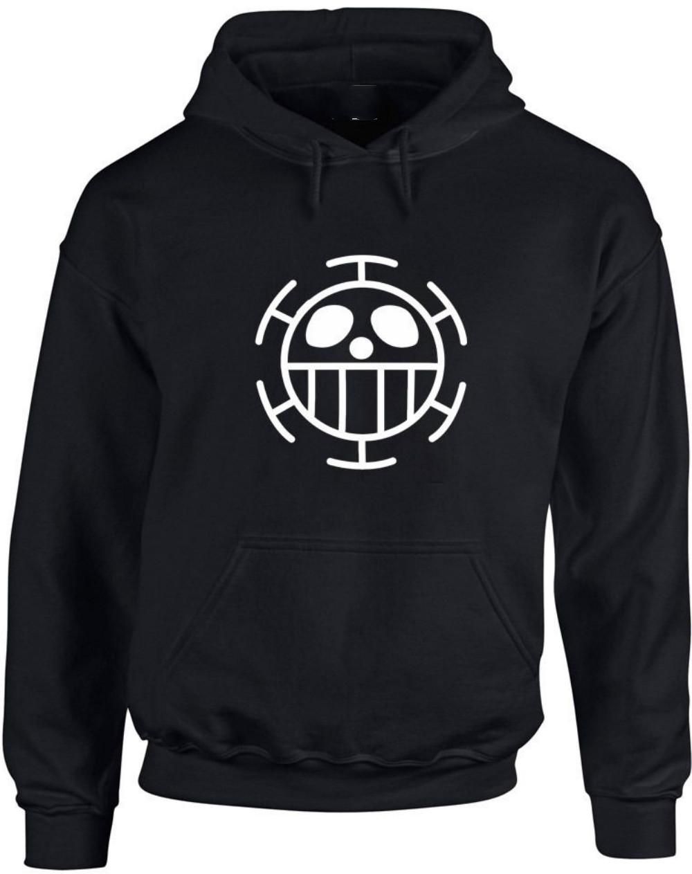 Anime One Piece Inspired Printed Hoodie Hooded Fitness Pullover Heart Pirates!