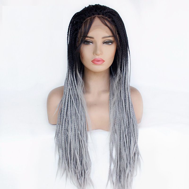 braided wigs grey