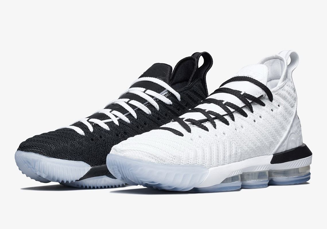 lebron 16 black white grey