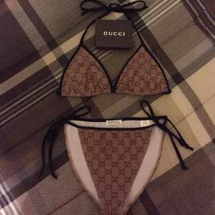 gucci logo bikini