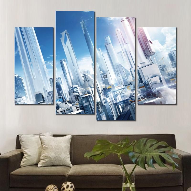 Compre De Impresiones De Lienzo Espejos Ciudad Del Borde De Vidrio