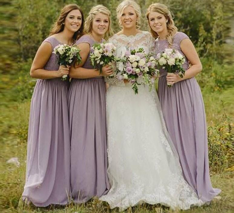 Lavender Chiffon Bridesmaid Dresses
