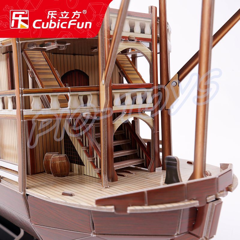 Crianças diy puzzle casa de brinquedo 3d jigsaw barco à vela crianças  presente jogos montar madeira construção ferry modelo brinquedos navio