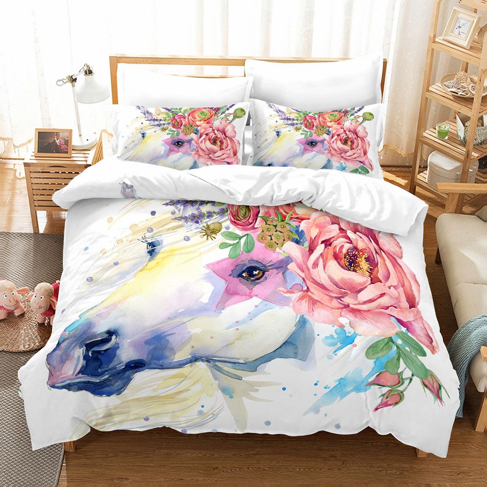 2019 Sale Unicorn Duvet Cover Set Twin Queen King Microfiber