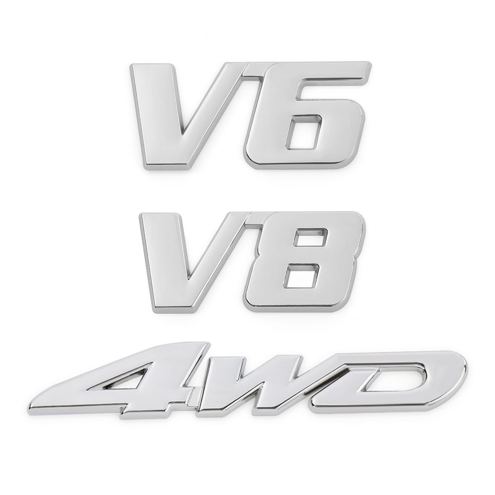 New Style Silver 3D Car Auto Metal 4x4 Logo Rear Emblem Badge Sticker Decal
