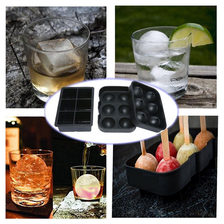 Large Ice Cube Maker Silicone Mold 6 Cell Big Sphere Ice Ball Square Ice  Cube Tray Whiskey Wine Cocktail Party Bar Accessories From  Shenzhentopsumcoltd, $311.56