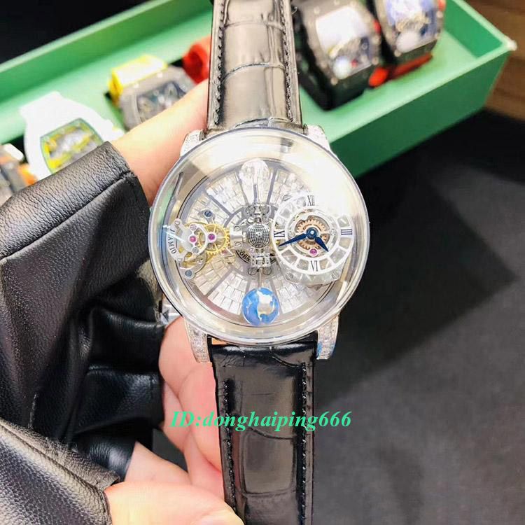 Satin Al Statik Versiyonu Epic X Krono Cr7 Astronomik Tourbillon Iskelet Kristal Gumus Elmas Kilif Swiss Kuvars Erkek Izle Deri Aski Dial Tl3 195 09 Dhgate Comda
