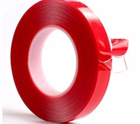color rojo cinta adhesiva de doble cara fuerte adhesivo y ideal para hacer,. 9 mm x 10 m
