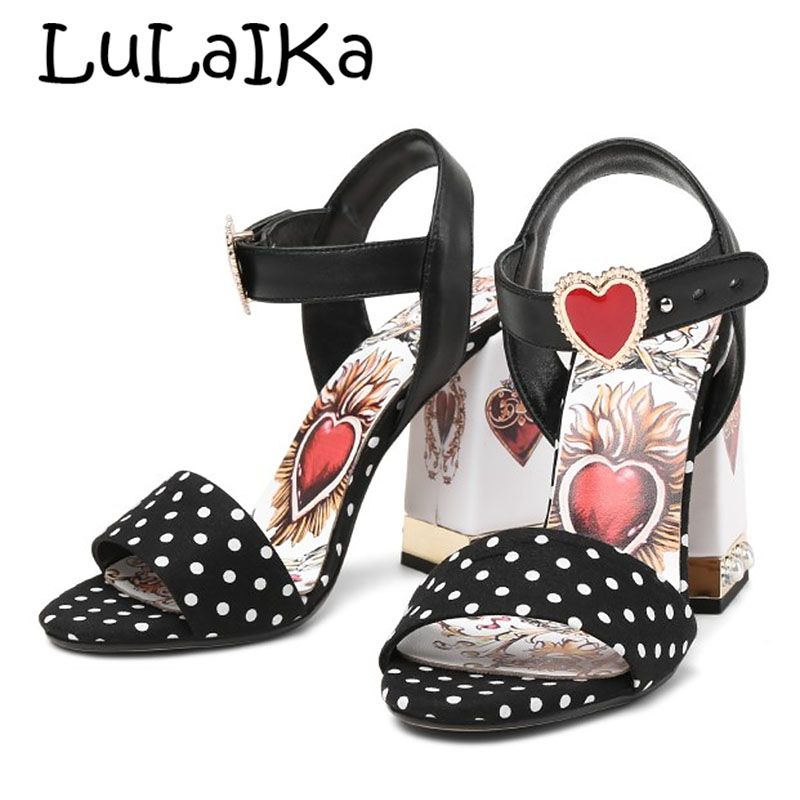 polka dot high heels