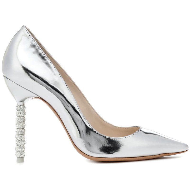 silver mirror heels