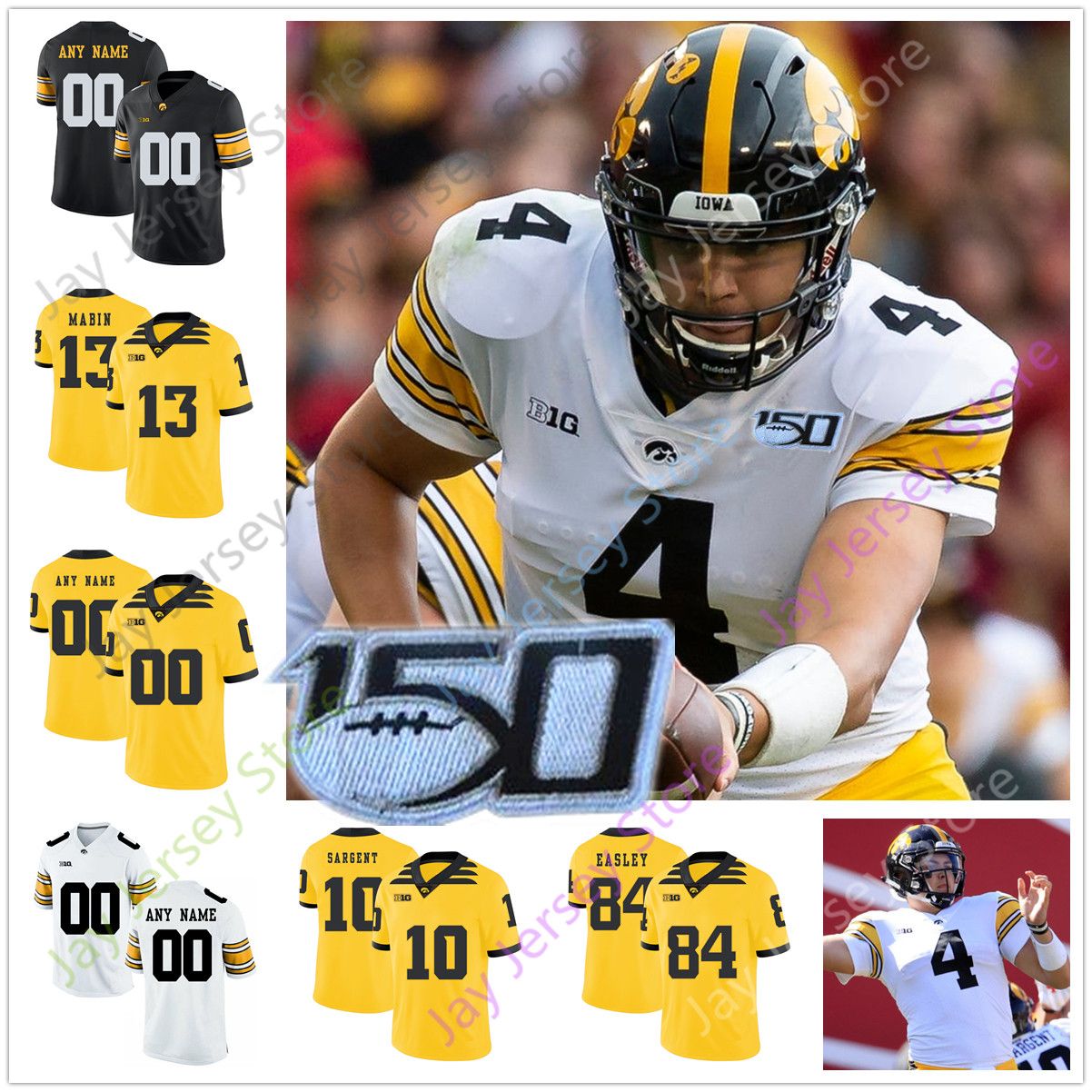 Custom IOWA Hawkeyes Football Jersey College 38 T.J. Hockenson 87 Noah