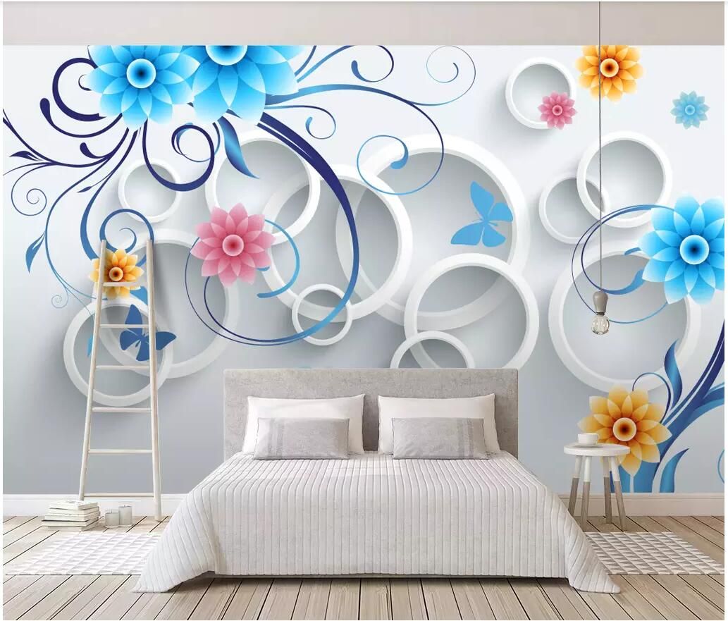 3d room wallpaper cloth custom photo Modern minimalist 3D vertical circle blue classical wallpaper for walls 3 d print fabric wall covering 3d room wallpaper cloth custom photo Modern minimalist 3D vertical circle blue classical wallpaper for walls 3 d print fabric wall covering