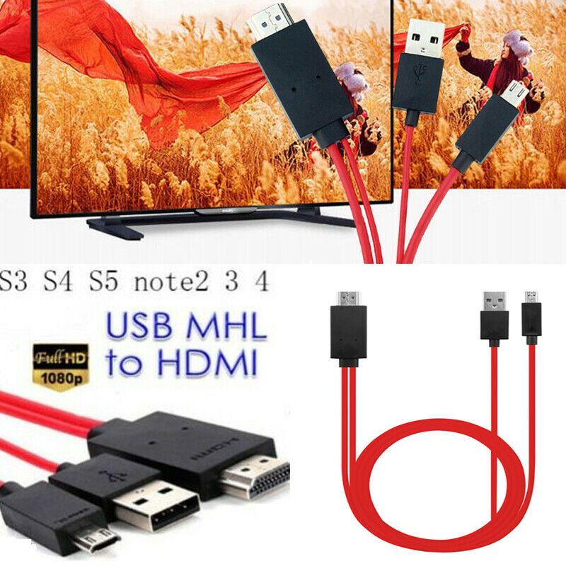 Mhl Micro Usb To Hdmi 1080p Hd Tv Data Cable Adapter For Android Phones Samsung Phone Charging Cables Telephone Extension Cables From Wangxiaofeng806