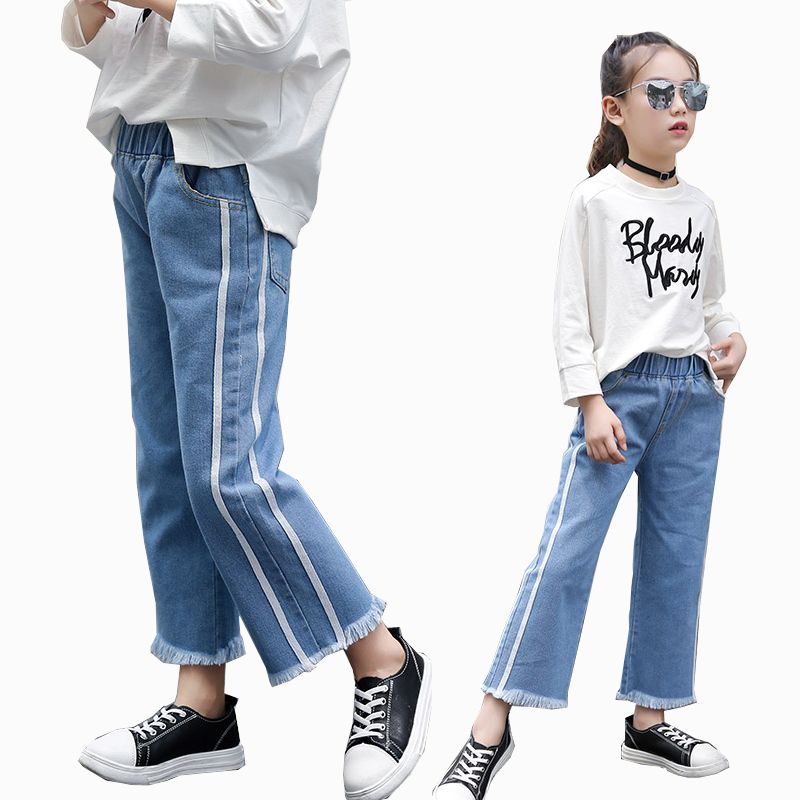 Pantaloni Cargo Jeans Per Bambine - Moda Baggy Hip Hop Con Tasche, Jogging Paracadutista Larghi