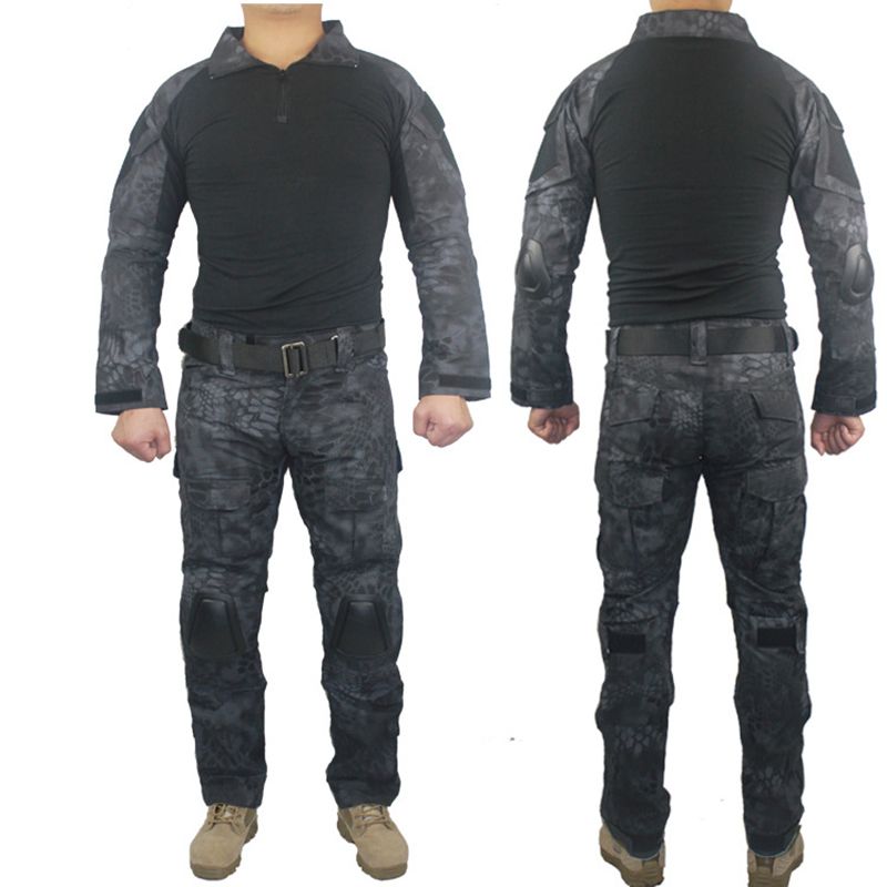 Best Quality Hunting Sets Tactical BDU Kryptek Black Uniform Clothing ...