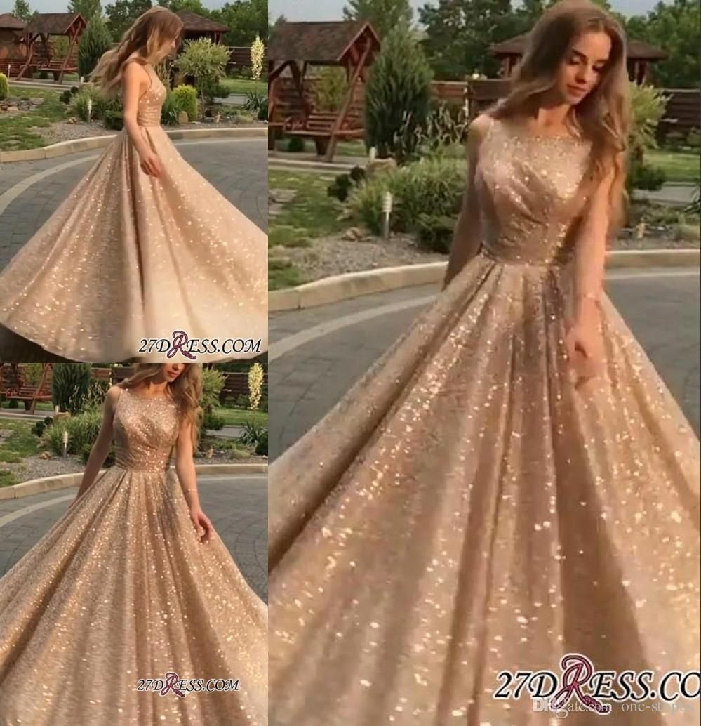 gold sequin formal gown