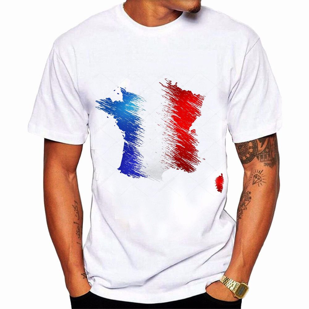 Compre Moda Casual Suelta Patrón Pintado A Mano Camiseta De Los Hombres De Impresión De Manga Corta Camiseta Blanca Al Por Mayor A 7,64 € Del Tengyunmaoyi | DHgate.Com