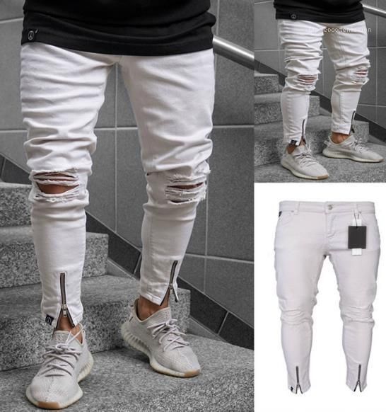 pantalones skinny hombre blancos