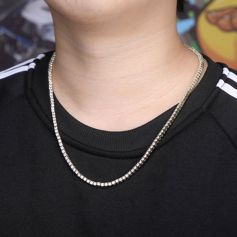 Mens Women Hiphop Iced Out Tennis Chain 