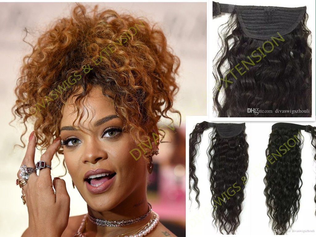 Kupit Optom 100 Chelovecheskih Volos Hvost Afro Sloenogo Pricheski Curlyhairstyle Dlya Chernyh Zhenshin Prirodnye Vyushiesya Shnurkom Hvostik Narashivanie Volos Rianna Hvost 120 G Otdivaswigszhouli V Kategorii Hvostiki 3 312 Rub Na Ru Dhgate Com Dhgate