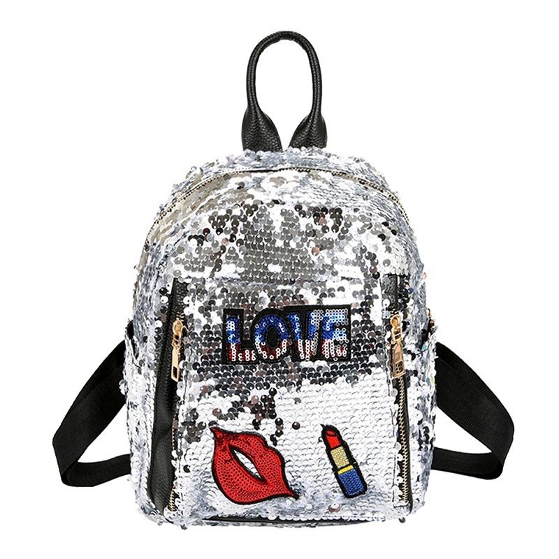 2018 Para Niñas Adolescentes Pu Mochila Shine Mochila Brillo Niñas Grandes Bolsas