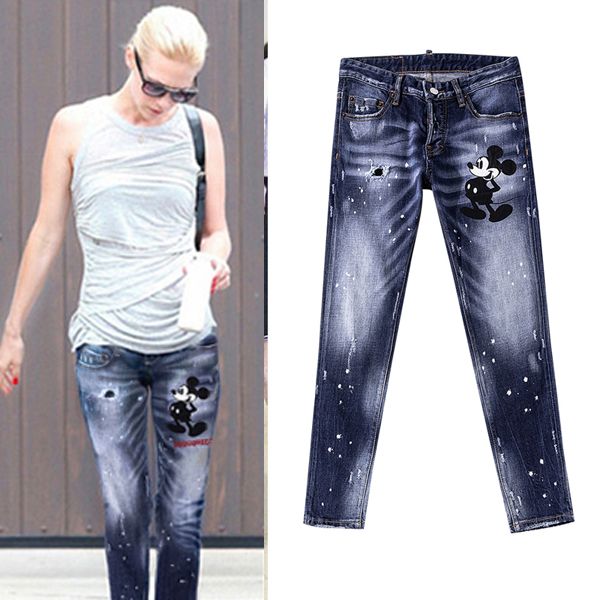 womens ripped knee jeans