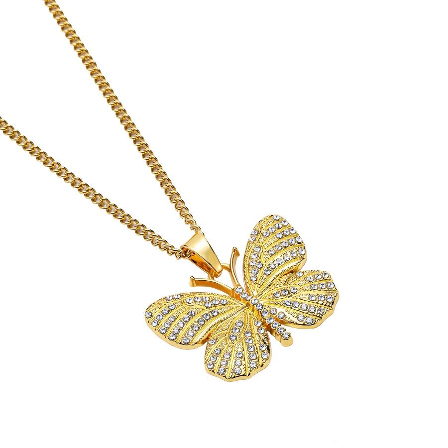 Fashion Men Women Butterfly Pendant 